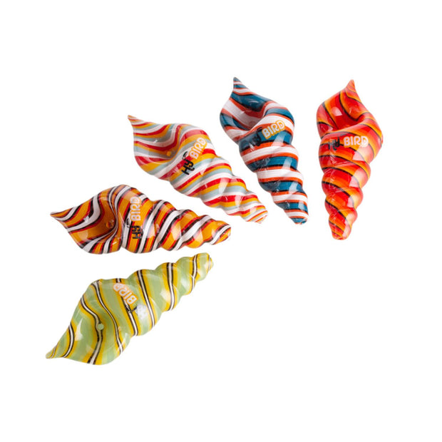 HyBird Premium Glass Hand Pipe - Conch (4")