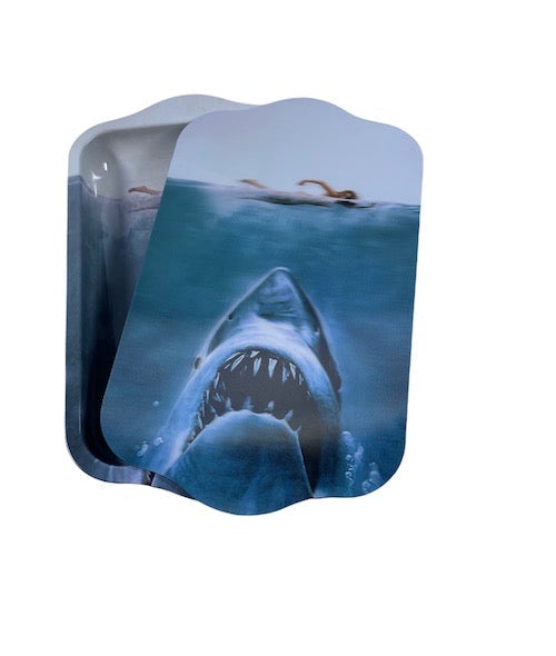 Metal Rolling Tray w/ 3D Magnetic Lid - Shark