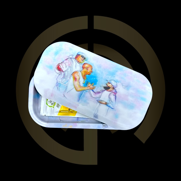 Slim Metal Rolling Tray w/ 3D Magnetic Lid - Heavens Finest