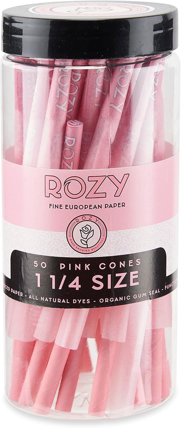 Rozy  - 1 1/4 Size Pink Cones Jar (50ct)