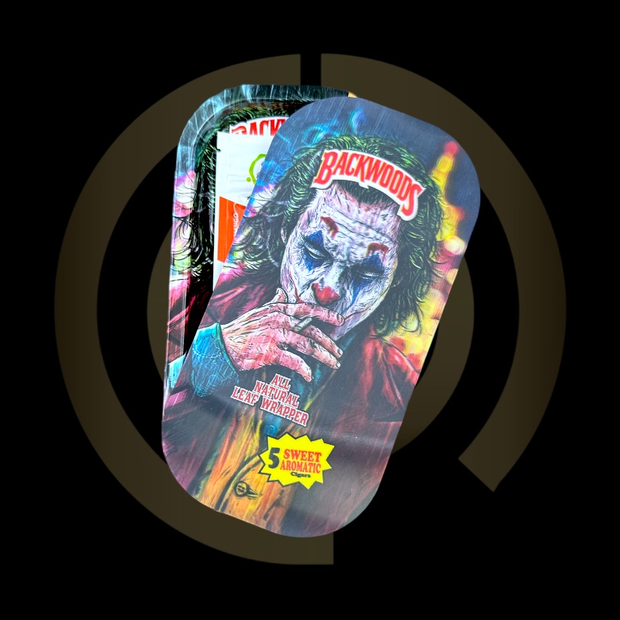 Slim Metal Rolling Tray w/ 3D Magnetic Lid - Joke Man