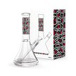 K. Haring Collection - Glass Water Pipe (Red/White/Black)