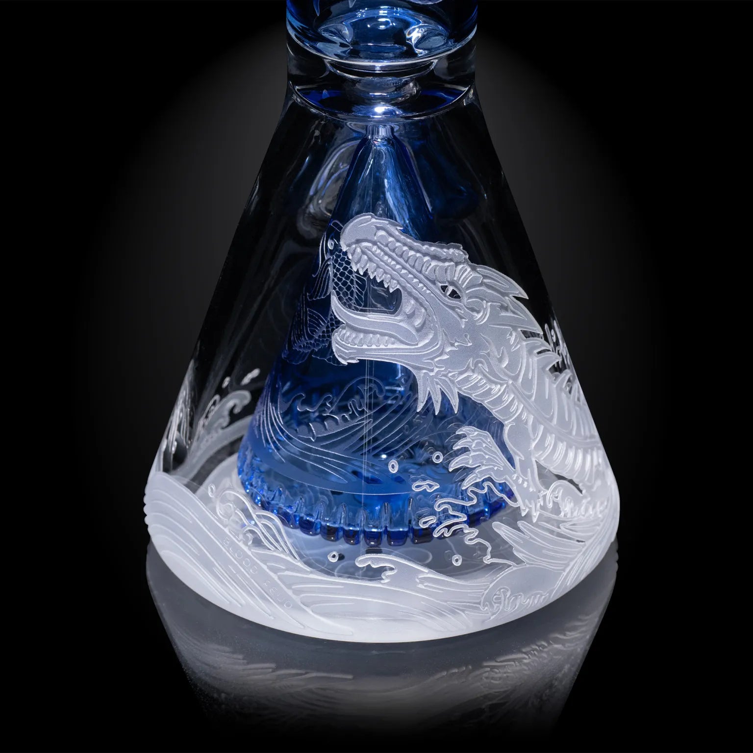 Milky Way Glass - Blood Feud Beaker w/ Collins Perc - Light Blue (11