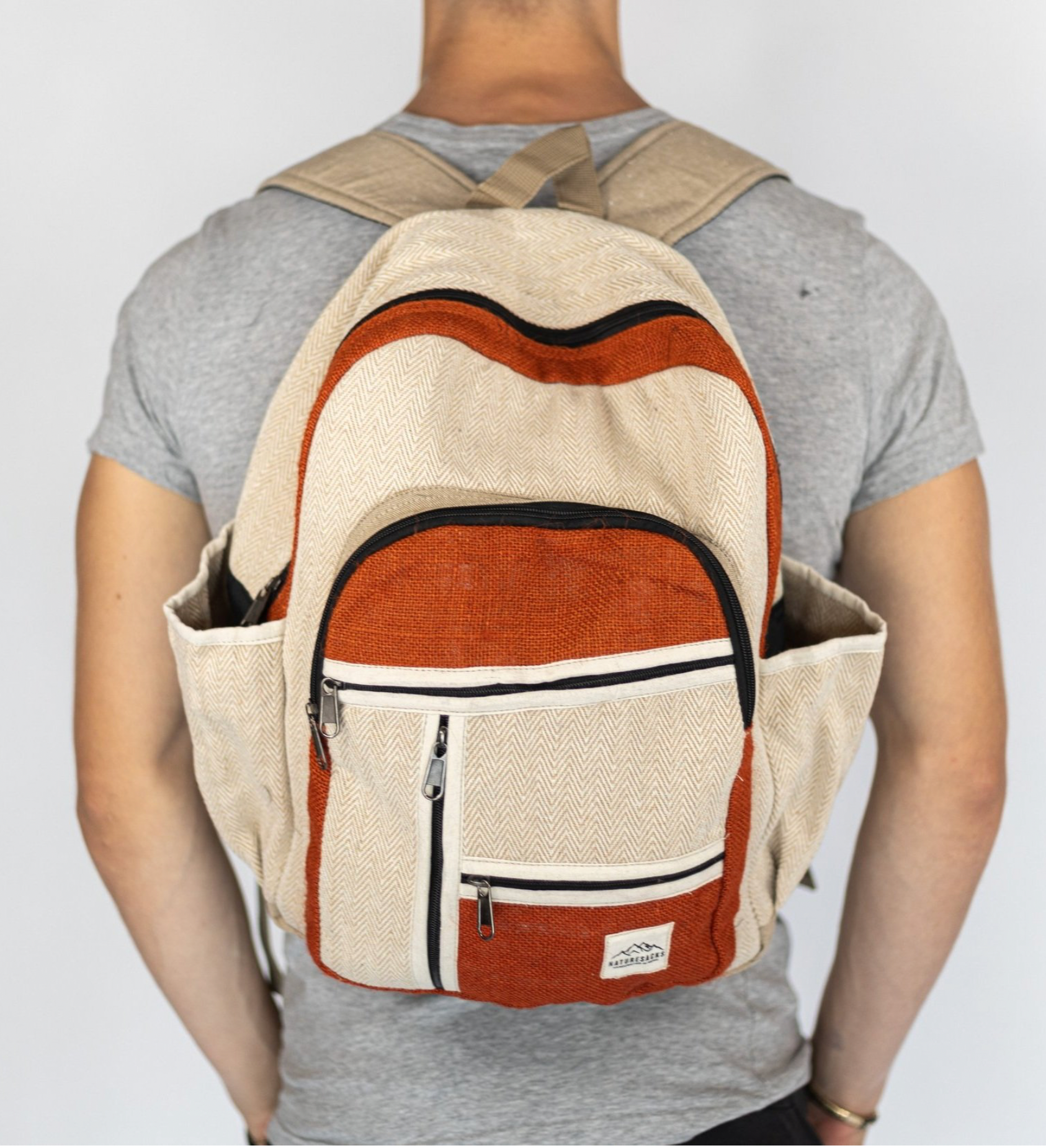 Nature Sacks - Handcrafted Hemp Backpack - Red