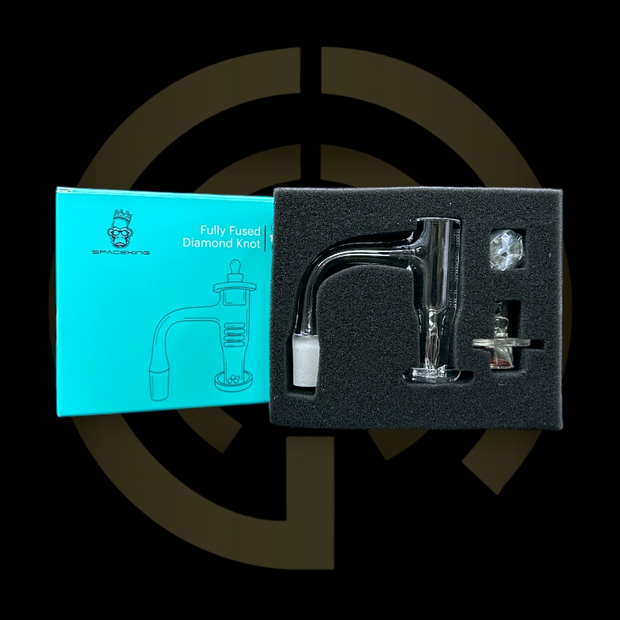 Space King Quartz Bangers - Fully Fused Diamond Knot (14mm)