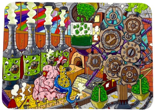 Silicone Dab Mat - Cartoon Crazy (10.75