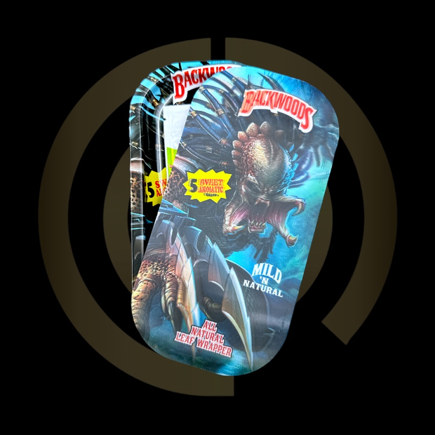 Slim Metal Rolling Tray w/ 3D Magnetic Lid - Alien