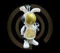 Glass Water Pipe - Astro Rabbit (12