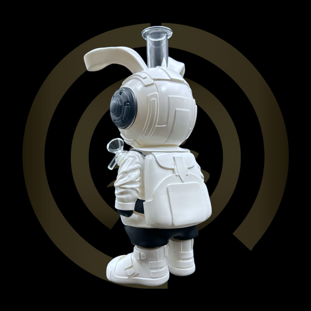 Glass Water Pipe - Astro Rabbit (12")