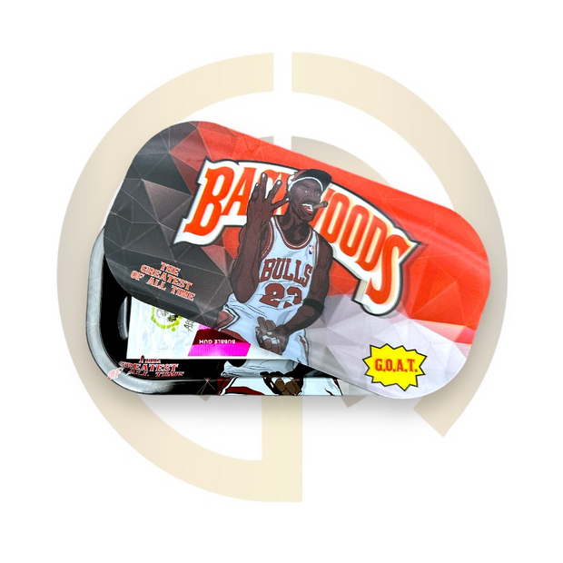 Slim Metal Rolling Tray w/ 3D Magnetic Lid - Basketball GOAT