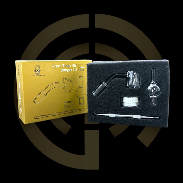 Space King Quartz Bangers - 4mm Thick 45° Banger Kit (14mm)
