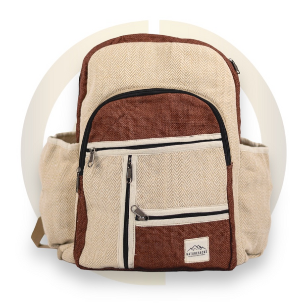 Nature Sacks - Handcrafted Hemp Backpack - Brown