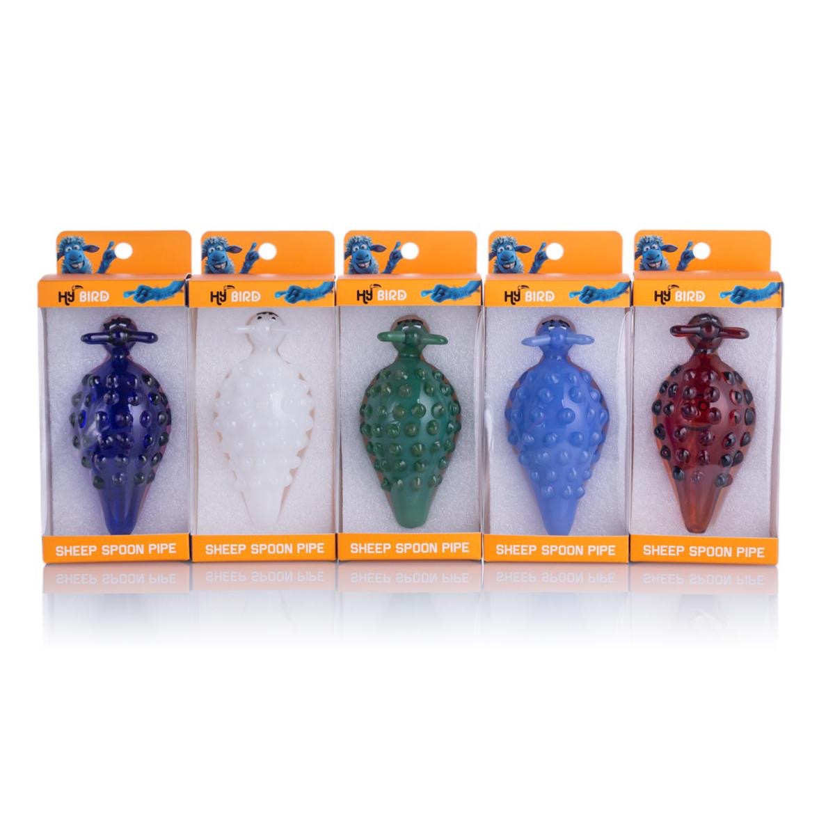 HyBird Premium Glass Hand Pipe - Sheep (5