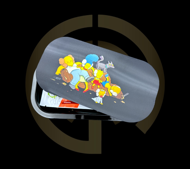 Slim Metal Rolling Tray w/ 3D Magnetic Lid - Couch Fam