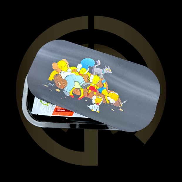 Slim Metal Rolling Tray w/ 3D Magnetic Lid - Couch Fam