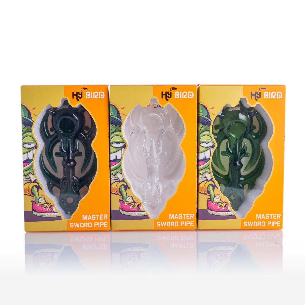 HyBird Premium Glass Hand Pipe -  Master Sword (5