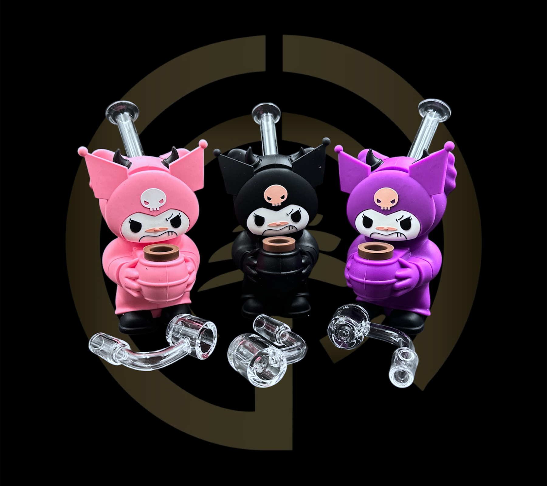 Silicone Water Pipe - Evil Kitten (5.5