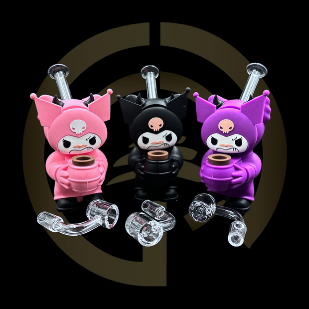 Silicone Water Pipe - Evil Kitten (5.5")