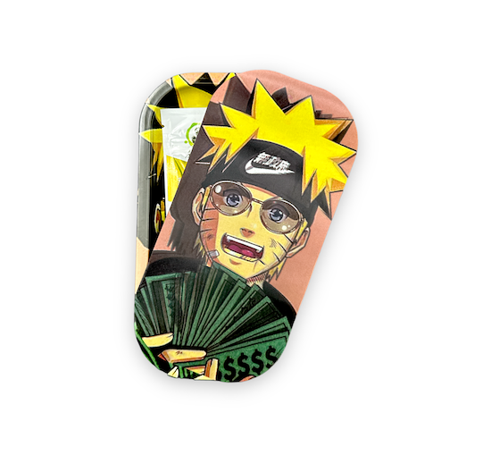 Slim Metal Rolling Tray w/ 3D Magnetic Lid - Flexin