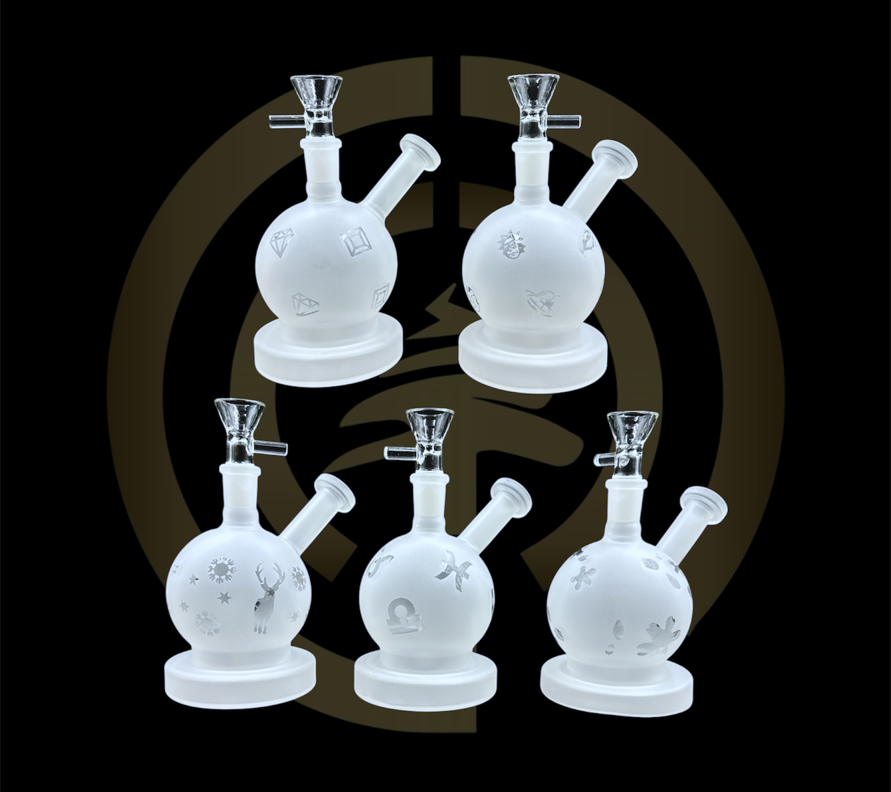 Mini Glass Rig - Frosted Globe (6