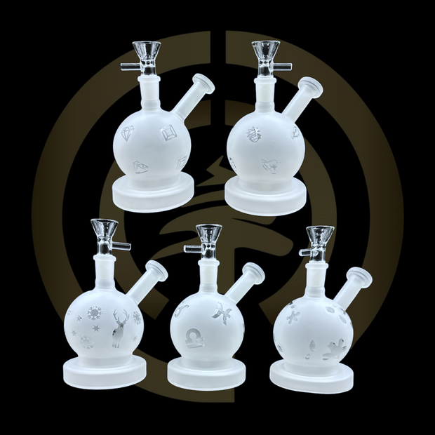 Mini Glass Rig - Frosted Globe (6")