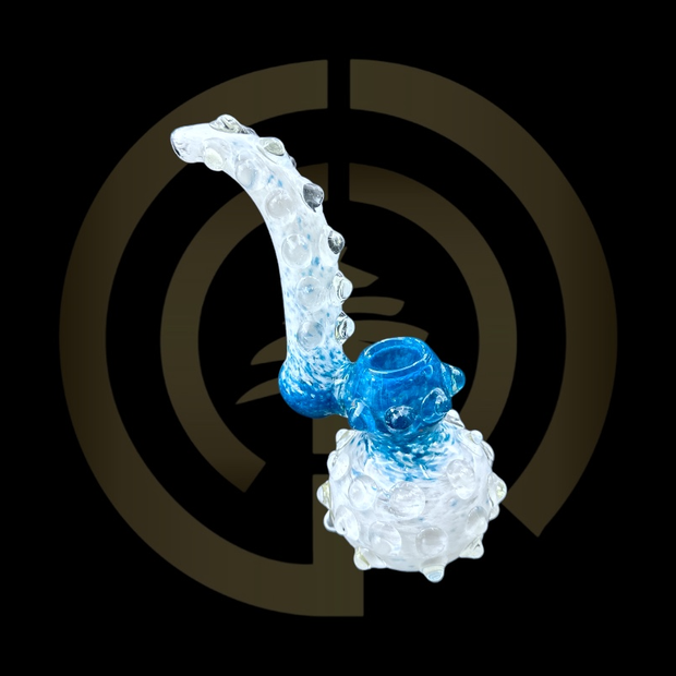 Glass Bubbler - Thorn Design (9")