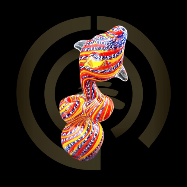 Glass Bubbler -  Flying Fish (7")