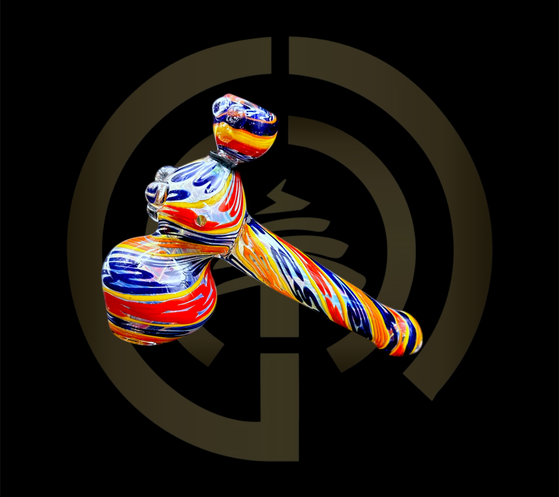 Glass Hammer Bubbler - Crown Bowl (8