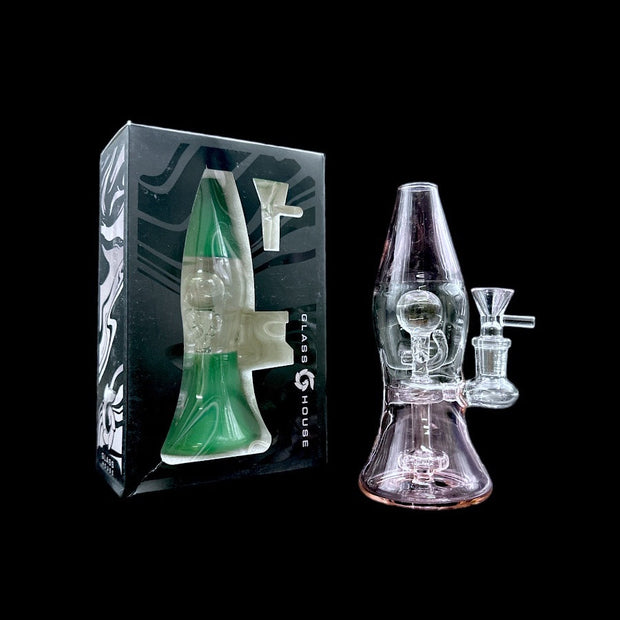Glass House - Lava Lamp Water Pipe (7.25")