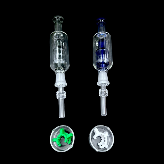Glass Nectar Collector - Lincoln Hat Perc (9")