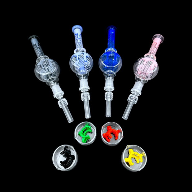 Glass Nectar Collector - Drippin Comb (9")