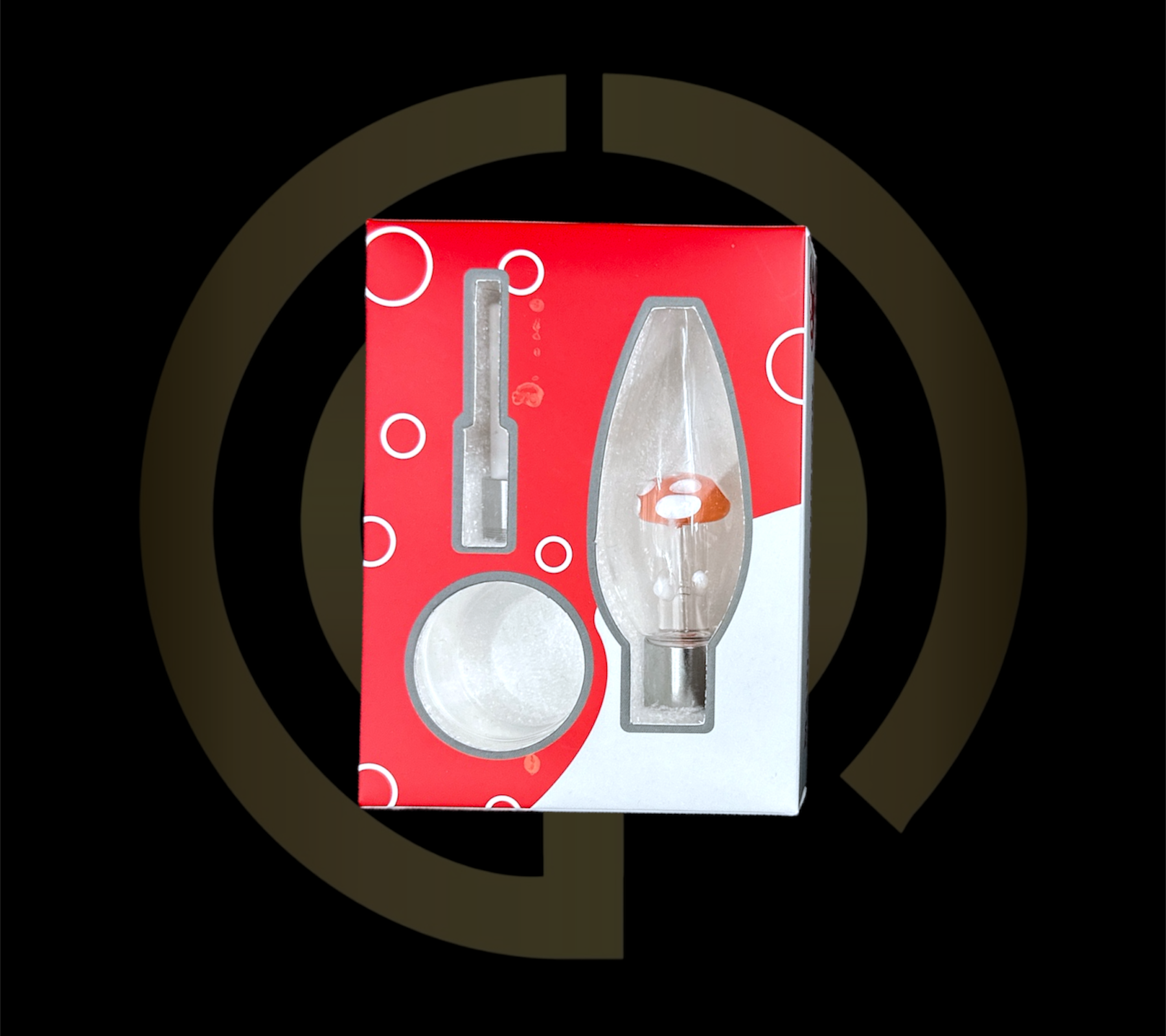 Glass Nectar Collector - Mini Mushroom Blub (5