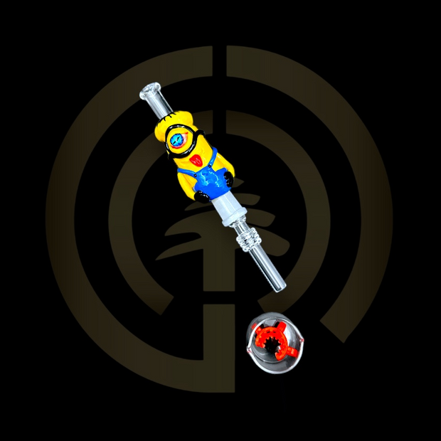 Glass Nectar Collector - Mini Man (7")