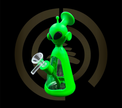 Silicone Water Pipe - Aliens (7.5