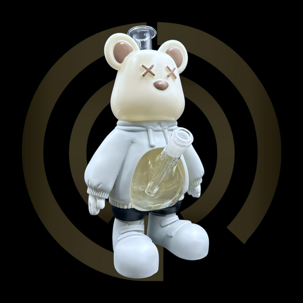 Glass Water Pipe - Cozy Bear (12")