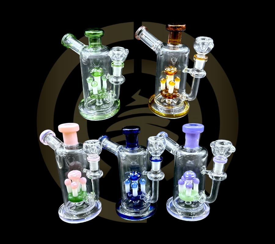 Mini Water Pipe - Stemless Mushrooms (8