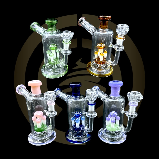 Mini Water Pipe - Stemless Mushrooms (8")