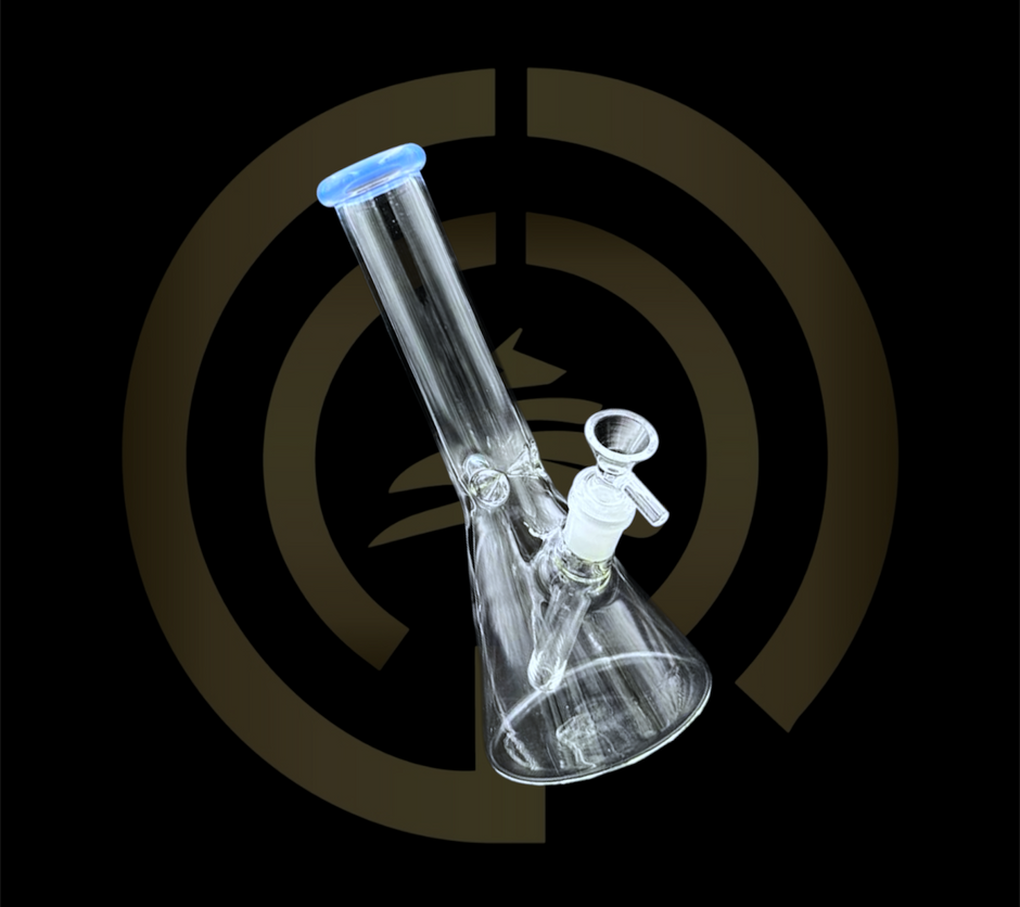 Glass Water Pipe - Colored Tip (10