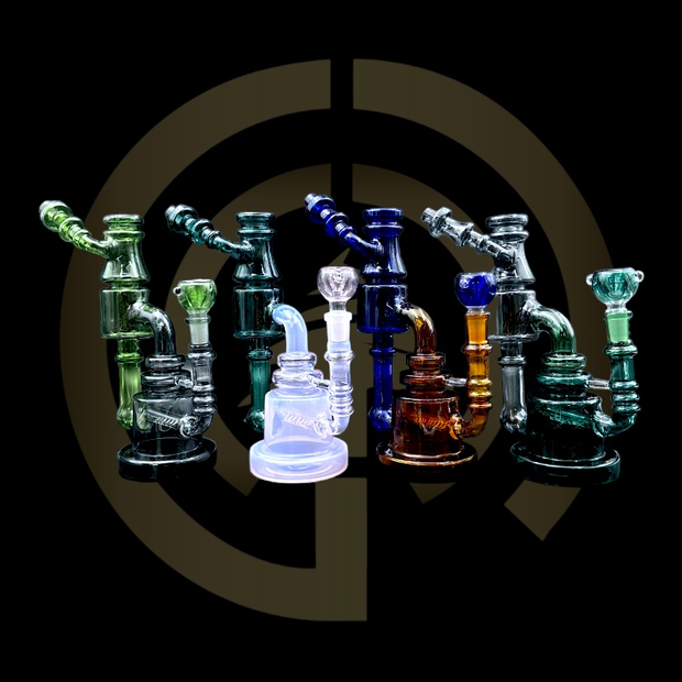Glass Water Pipe - Cubiks Recycler (10")