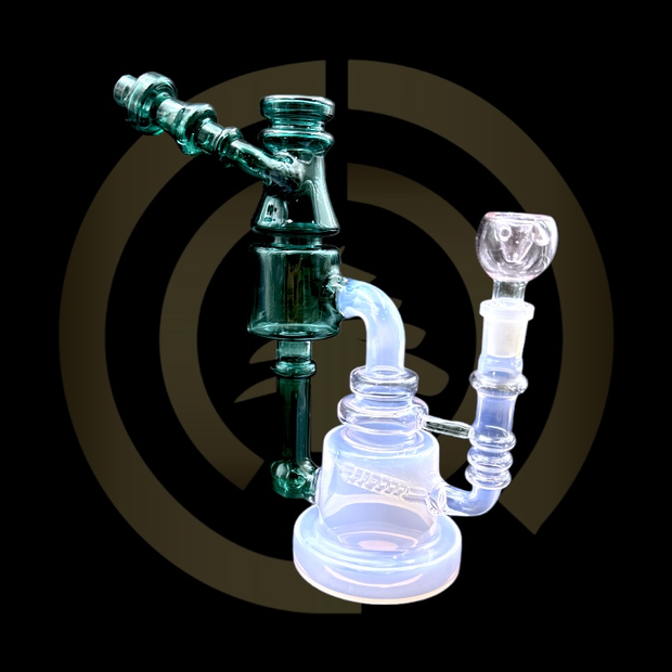 Glass Water Pipe - Cubiks Recycler (10")