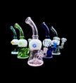 Mini Water Pipe - Horns w/ Flower Emblem (8
