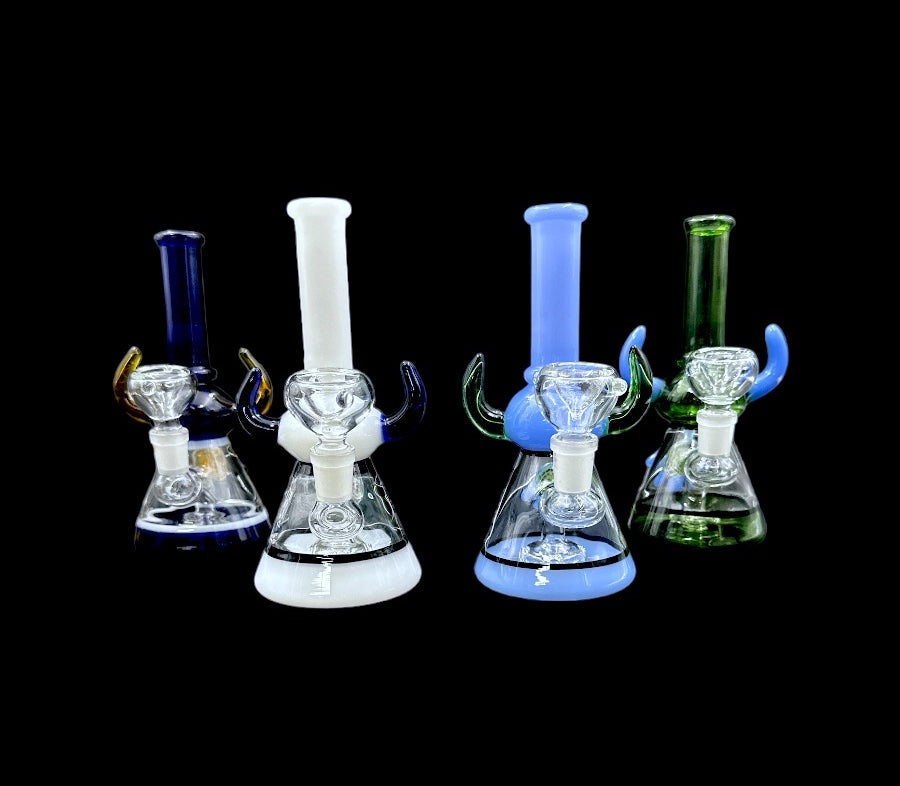 Mini Water Pipe - Bull Horns (8