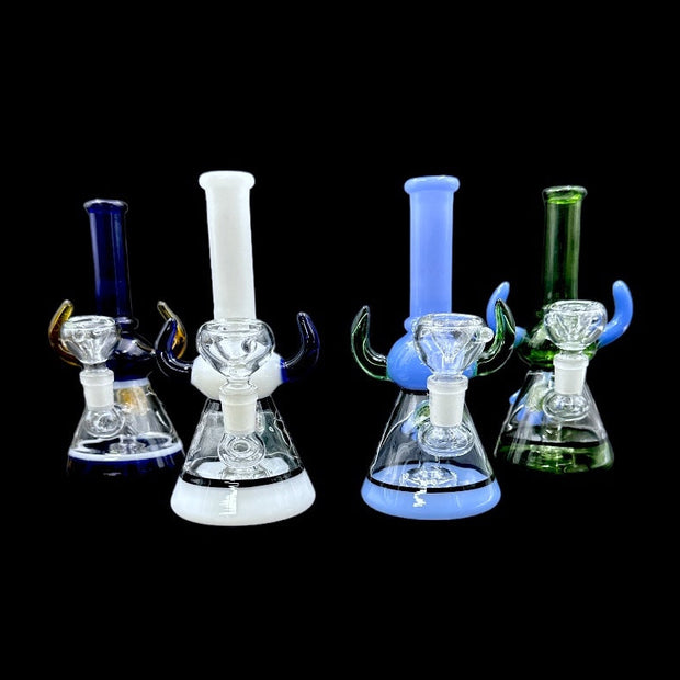 Mini Water Pipe - Bull Horns (8")