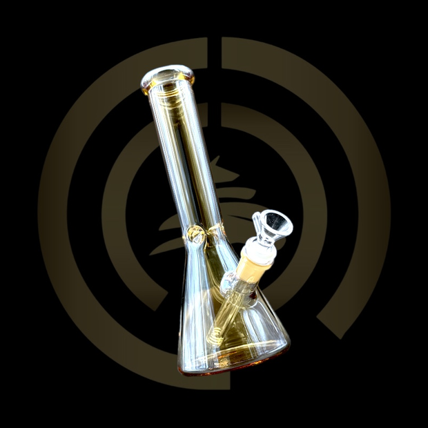 Glass Water Pipe - Tainted Beaker (10")