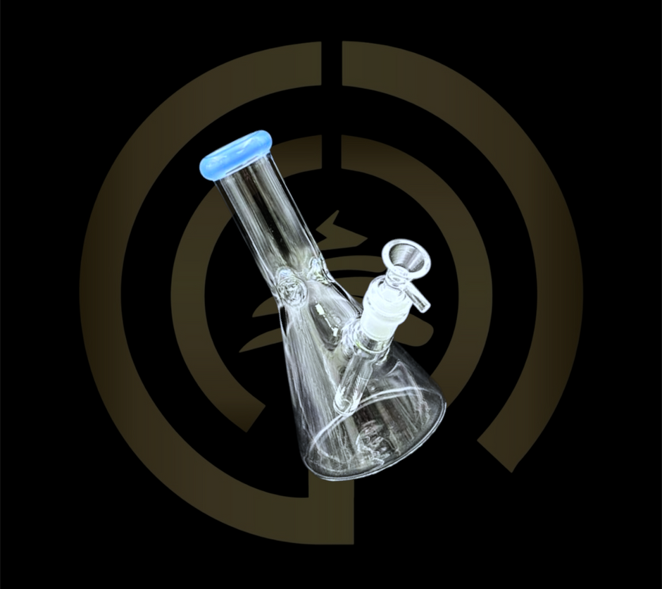 Mini Glass Water Pipe - Wide Base (8