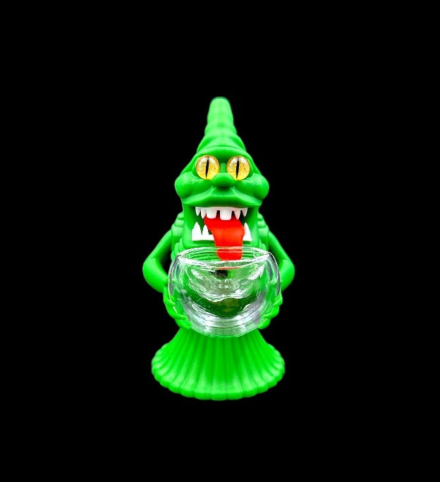 Silicone Water Pipe - Green Ghost (6