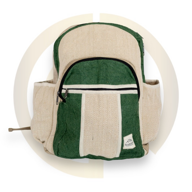 Nature Sacks - Handcrafted Hemp Backpack - Green