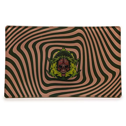 Glass Tray - Pink Skull