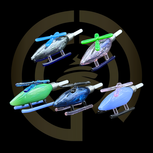 Glass Nectar Collector - Helicopter (6")