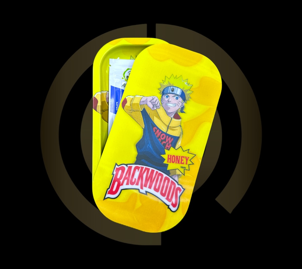 Slim Metal Rolling Tray w/ 3D Magnetic Lid - Honey Boy